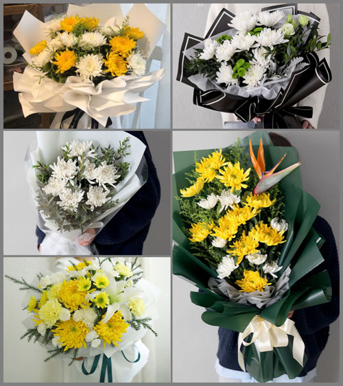 四川成都彭州市丹景山镇白事花束代送